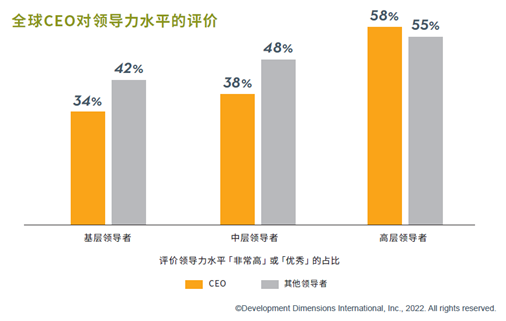 全球CEO对领导力水平的评价