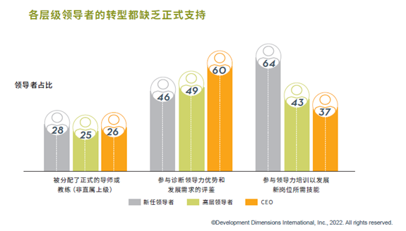 各层领导者的转型都缺乏正式支持 