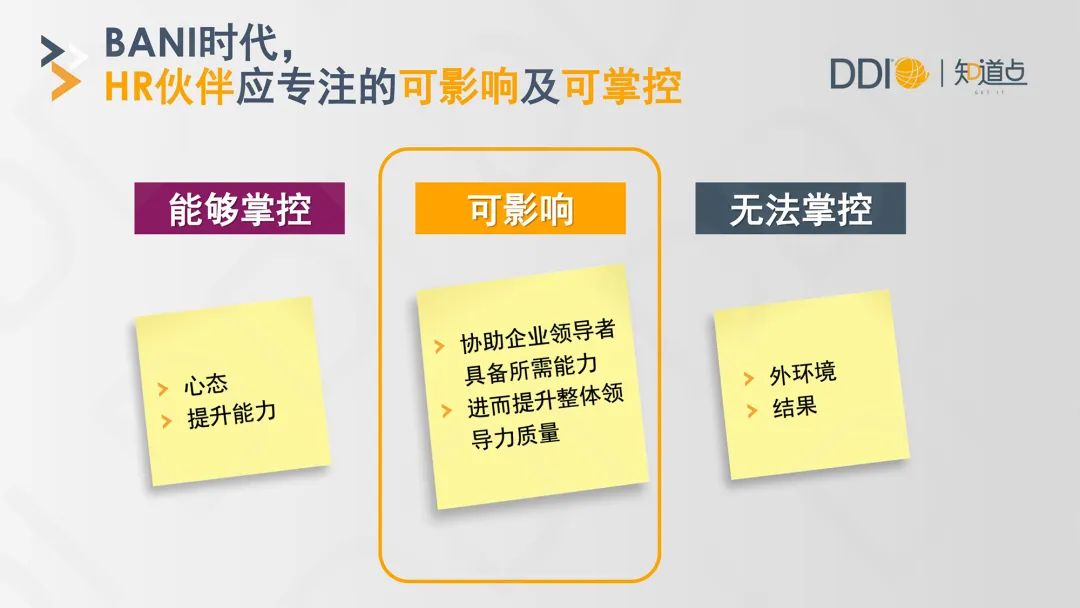 BANI时代，HR伙伴应专注的可影响及可掌控
